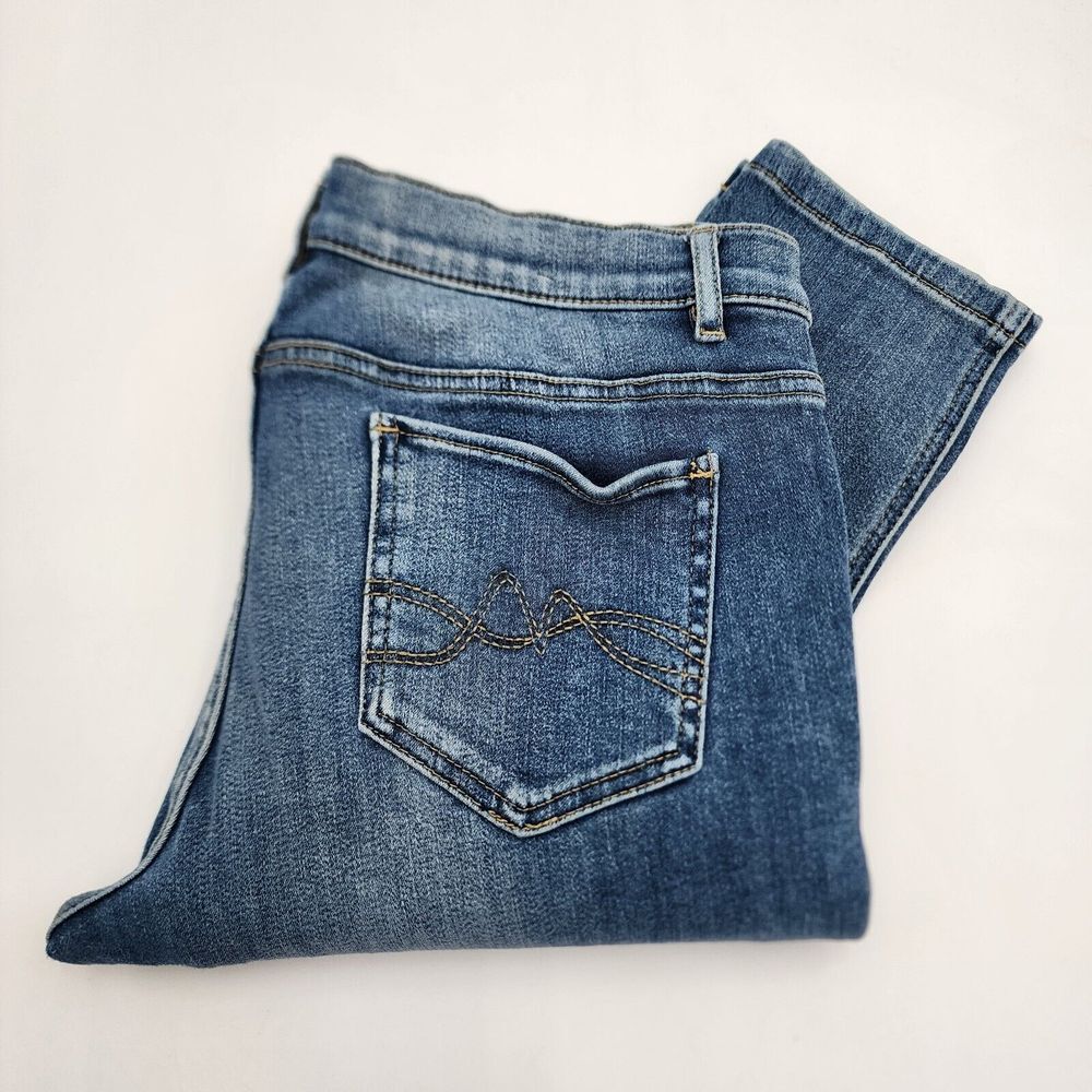 NY&C Womens Skinny Jeans 12 Blue Denim‎ Legging Jegging Mid Rise Stretch